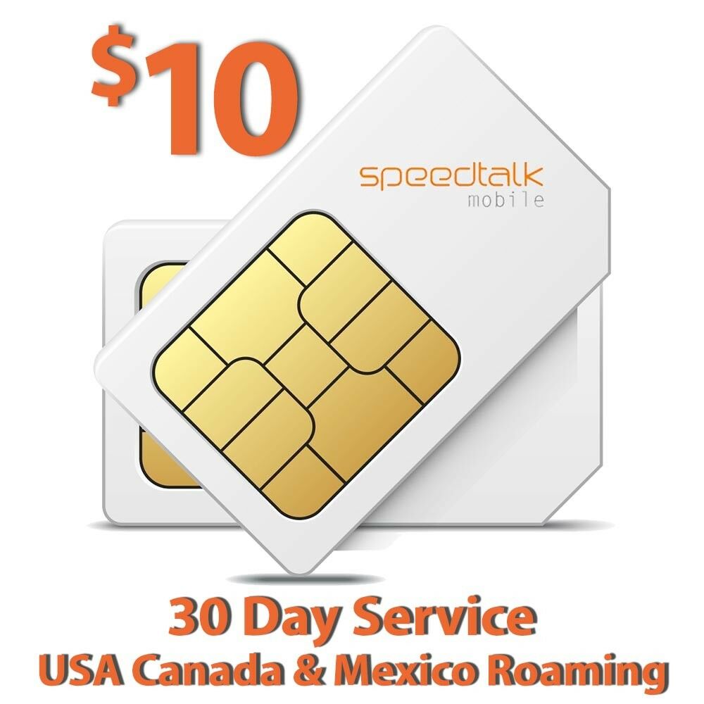 $10 Speedtalk Prepaid SIM Card for 5G 4G LTE GPS Tracker, Smartwatch for Kids, Pet, Senior, Child, Car