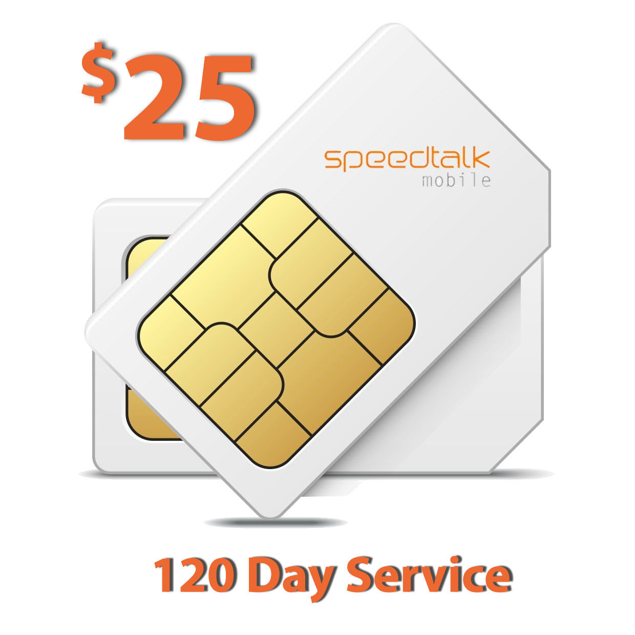 $25 Speedtalk Prepaid SIM Card for 5G 4G LTE GPS Tracker, Smartwatch for Kids, Pet, Senior, Child, Car