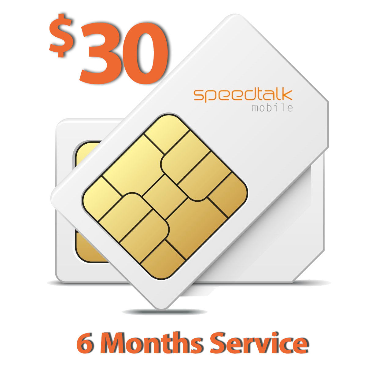 $30 Speedtalk Prepaid SIM Card for 5G 4G LTE GPS Tracker, Smartwatch for Kids, Pet, Senior, Child, Car